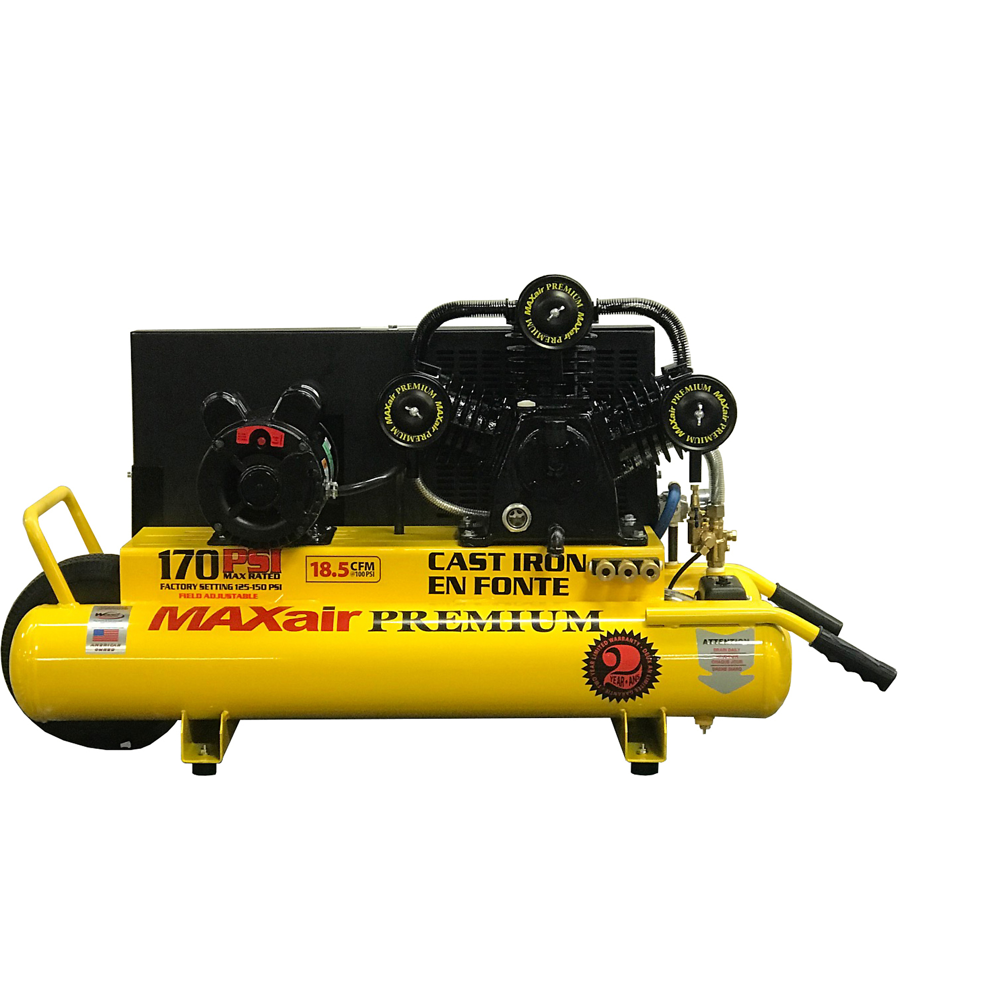 MAXair Wheelbarrow Compressor - 18.5 CFM, 5 HP, 10 Gal. Tank, 220V, Model# TT518E-MAP